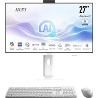 MSI AIO MODERN AM273QP AI 1UM-406EU. 27&rdquo; IPS PANEL 2560 X 1440 (WQHD) 100HZ . INTEL  IRIS XE GRAPHICS. SO-DIMM DDR5 16GB (8GB*2). 512G M.2 PCIE SSD. W11 PRO.BLANCO (Espera 4 dias)