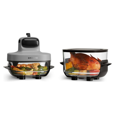 Dreame Tasti Sencillo Independiente 1500 W Freidora de aire caliente Negro, Transparente, Blanco (Espera 4 dias)