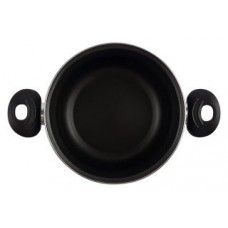 OLLA CON TAPA CRISTAL MAGEFESA K2 ROJO 28 ACERO