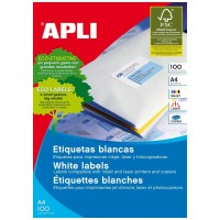 CAJA 100 HOJAS ETIQUETA BLANCA ILC 70X42.4 1276 APLI (Espera 4 dias)