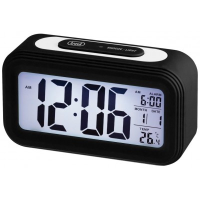 RELOJ DIGITAL TREVI SL 3068 S  CON ALARMA Y TERMOMETRO NEGRO
