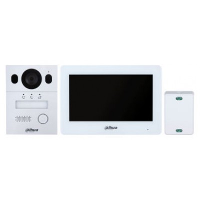 (DHI-KTX01(F)/DHI-VTO2003F/DHI-VTH5123H-W-S2) DAHUA KIT VIDEOPORTERO PARA INSTALACION EMPOTRADA, 2 HILOS, IP65, IK07 (Espera 4 dias)