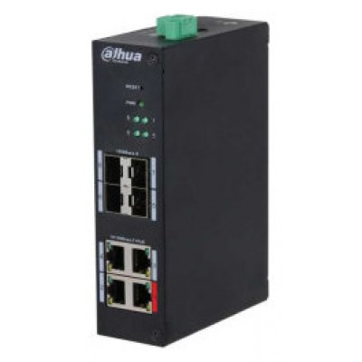 (DH-HS4408-4ET-96) DAHUA SWITCH4 PUERTOS 10/100 + 4SFP GIGABIT 96W MANAGED L2  HARDENED POE (Espera 4 dias)