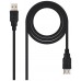 CABLE USB 2.0, TIPO A/M-A/H, NEGRO, 1.0 M