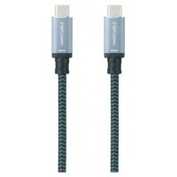 CABLE USB 3.1 GEN2 5A USB-C/M-USB-C/M NEG/GR 0.5 M