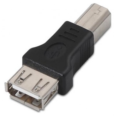 USB 2.0, A-H/B-M, Negro