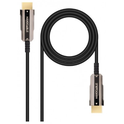 NANOCABLE CABLE HDMI V2.0 AOC 4K@60HZ 18Gbps NEGRO 20 M (Espera 4 dias)