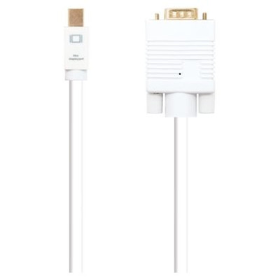 NANOCABLE Cable conversor Mini DP a VGA, Mini DP/M - VGA/M, Blanco, 3.0 M, 3 m, Mini DisplayPort, VGA (D-Sub), Macho, Macho, Derecho-SX3 NANOCABLE Cable conversor Mini DP a VGA, Mini DP/M - VGA/M, Blanco, 3.0 M, 3 m, Mini DisplayPort, VGA (D-Sub), Macho, Macho, Derecho