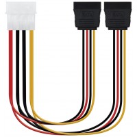 Molex 4-pin - 2 x SATA, M/F, 0.2 m