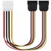 Molex 4-pin - 2 x SATA, M/F, 0.2 m