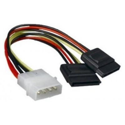CABLE SATA ALIMENTACION 5.25 MOLEX 4PIN M-2XSATAH 30
