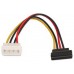 Nanocable CABLE SATA ALIMENTACION ACODADO 5.25"(MOLEX 4PIN)/M-SATA/H 16 CM OEM (Espera 4 dias)