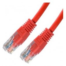 RJ-45, Cat5e, UTP, AWG 24, Rojo, 3m