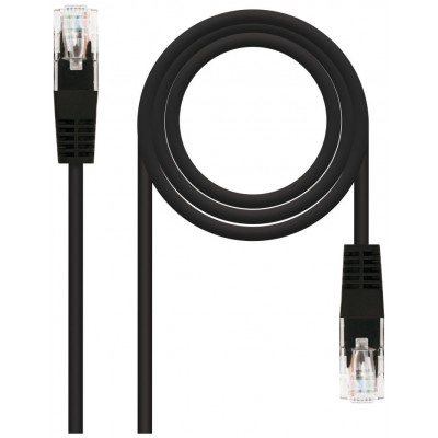 CABLE RED LATIGUILLO RJ45 CAT.6 UTP AWG24 NEGRO 30 CM