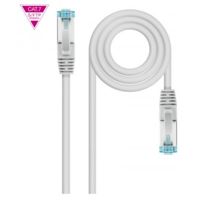 CABLE DE RED LATIGUILLO 600MHZ LSZH SFTP PIMF CAT7 AWG26 1 M GRIS NANOCABLE (Espera 4 dias)