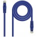 CABLE DE RED LATIGUILLO RJ45 UTP CAT6A AWG24 2 M AZUL NANOCABLE (Espera 4 dias)