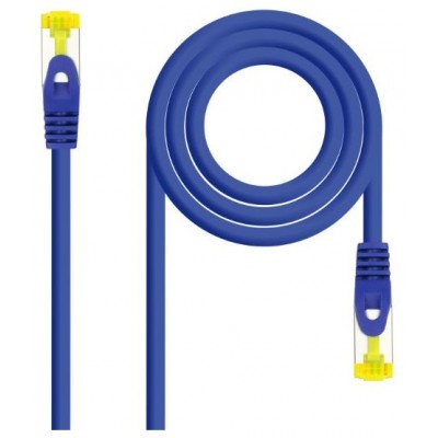 CABLE DE RED LATIGUILLO RJ45 SFTP CAT6A AWG26 0.30 M AZUL NANOCABLE (Espera 4 dias)