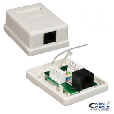 1 x RJ-45, Cat6, Blanco