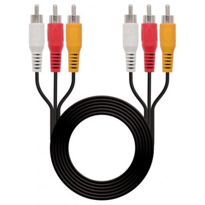 NANOCABLE CABLE AUDIO VIDEO, 3XRCA/M-3XRCA/M, 30 M (10.24.0830) (Espera 4 dias)