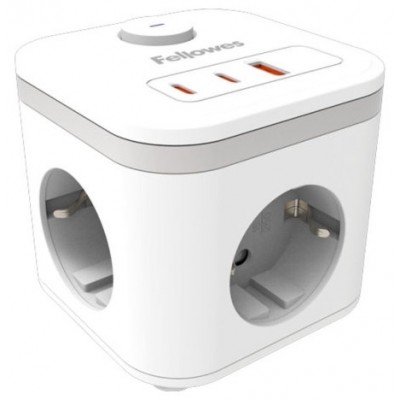 TOMA CARGA + USB A/C DIAMETRO 60/80 CM BLANCO FELLOWES 100137178 (Espera 4 dias)