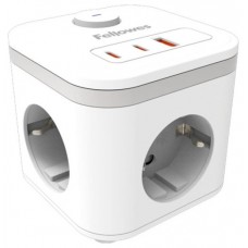 REGLETA SOBREMESA 2 TOMA + USB A/C BLANCO FELLOWES 100137183 (Espera 4 dias)