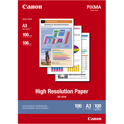CANON Papel HR-101N 100h A3 High Resolution inkjet paper 106g-SX7 CANON Papel HR-101N 100h A3 High Resolution inkjet paper 106g