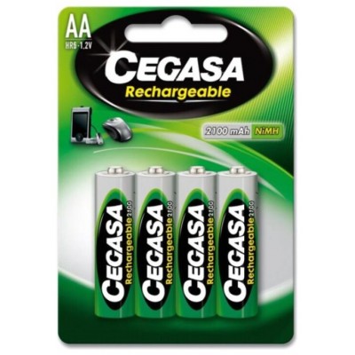 CEGASA PILA RECARGABLE HR6 2100 mAh 1  2V BL.4 UDS