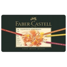 ESTUCHE DE METAL POLYCHROMOS CON 36 LAPICES DE COLORES SURTIDOS FABER CASTELL 110036 (Espera 4 dias)