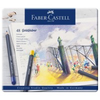 ESTUCHE DE METAL CON 48 LÁPICES DE COLORES GOLDFABER. FABER CASTELL 114748 (Espera 4 dias)