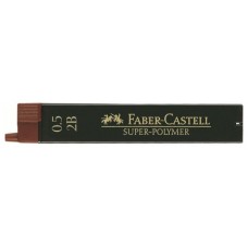 ESTUCHE 12 MINAS 0.5MM SUPER POLIMERAS 2B FABER CASTELL 120502 (MIN12) (Espera 4 dias)