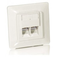KIT 5UDS ROSETA EMPOTRABLE CAT.6 2 PUERTOS RJ45