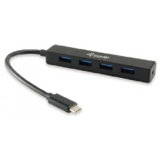 HUB USB  EQUIP LIFE  USB-C A 4 PUERTOS TIPO A USB 3.0