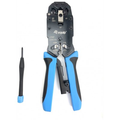 CRIMPADORA PROFESIONAL RJ11-RJ12-RJ45 EQUIP 129409