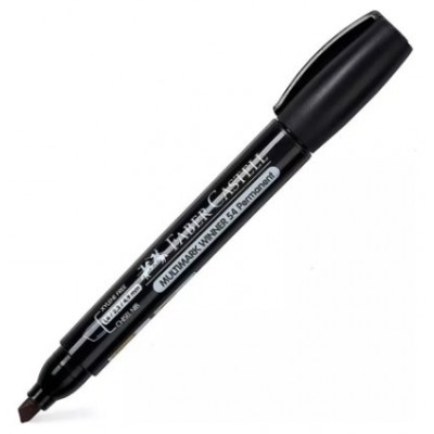 MARCADOR MULTIMARK WINNER 54-E NEGRO PUNTA BISELADA Y SIN CLIP FABER CASTELL 153199 (MIN12) (Espera 4 dias)