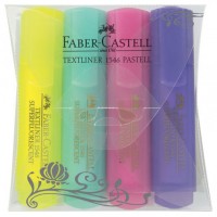 ESTUCHE 4 MARCADORES FLUOR TEXTLINER SURTIDO PASTEL FABER CASTELL 154610 (Espera 4 dias)