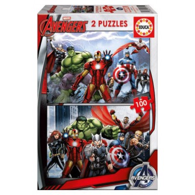 PUZZLE 2x100 AVENGERS DE 6-8 AÑOS EDUCA BORRAS 15771 (Espera 4 dias)