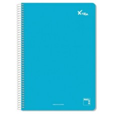 CUADERNO SERIE XTRA 60GR.TAPA CONTRACOLADA FOLIO (215X310MM.) 80 HOJAS CUADRÍCULA 4X4 COLOR AZUL PACSA 16070 (MIN5) (Espera 4 dias)