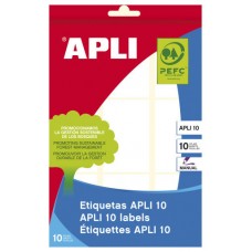 APLI 01650 etiqueta autoadhesiva Rectángulo Permanente Blanco 90 pieza(s) (Espera 4 dias)