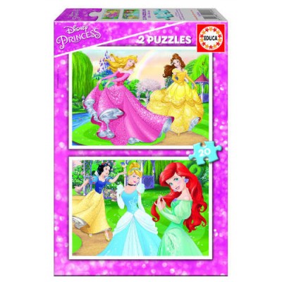 PUZZLE INFANTIL 2x20 PRINCESAS DISNEY DE 3-5 AÑOS EDUCA BORRAS 16846 (Espera 4 dias)