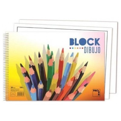 BLOCKS DE DIBUJO COLOURS 130GR.TAMAÑO FOLIO 20 HOJAS LISO CON RECUADRO PACSA 18836 (MIN10) (Espera 4 dias)