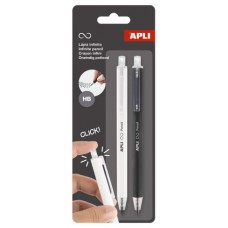 PACK 2 LAPICES RETRACTIL INFINITO NEGRO/BLANCO APLI 20064 (Espera 4 dias)-SX1 PACK 2 LAPICES RETRACTIL INFINITO NEGRO/BLANCO APLI 20064 (Espera 4 dias)