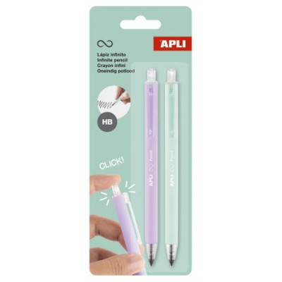 PACK 2 LAPICES RETRACTIL INFINITO LILA/VERDE APLI 20065 (Espera 4 dias)-SX1 PACK 2 LAPICES RETRACTIL INFINITO LILA/VERDE APLI 20065 (Espera 4 dias)