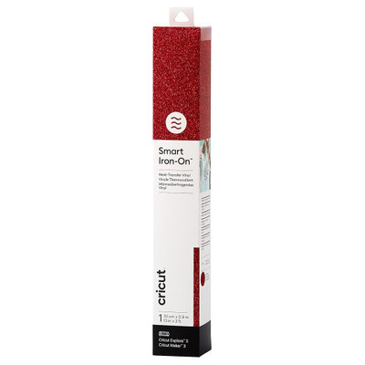 CRICUT SMART IRON-ON 33X91CM (GLITTER RED) (Espera 4 dias)