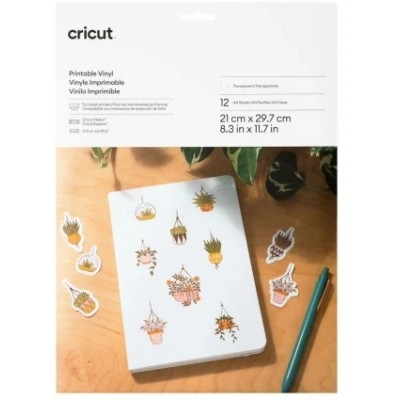 CRICUT PRINTABLE VINYL A4 - 12 (Espera 4 dias)