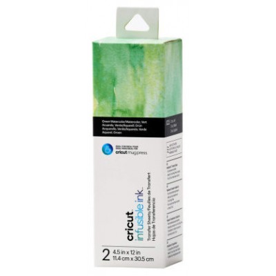 CRICUT INFUSIBLE INK TRANSFER SHEETS 2-PACK (GREEN WATERCOLOR) - IDEAL SIZE FOR MUGPRESS (Espera 4 dias)