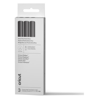 CRICUT SET DE BOLÍGRAFOS DE PUNTA EXTRAFINA , 0,3 MM (3 UDS.) + ADAPTADOR (Espera 4 dias)-SX4 CRICUT SET DE BOLÍGRAFOS DE PUNTA EXTRAFINA , 0,3 MM (3 UDS.) + ADAPTADOR (Espera 4 dias)
