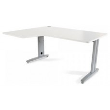 MESA DE OFICINA SERIE METAL FORMA L IZQUIERDA 160X120 GRIS / BLANCO ROCADA 2053AC04 (Espera 4 dias)