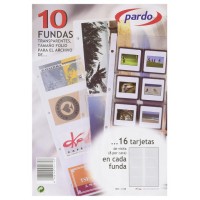 RECAMBIO DE 10 FUNDAS CON 16 TARJETAS POR FUNDA PARDO 212800 (Espera 4 dias)