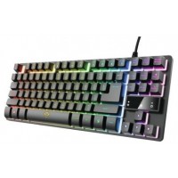 TECLADO TRUST GAMING GXT 833 THADO METALICO COMPACTO