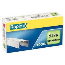 CAJA DE 1000 GRAPAS TIPO 22/6 - 24/6 GALVANIZADAS PARA GRAPADORAS DE SOBREMESA/OFICINA RAPID 24855600 (Espera 4 dias)